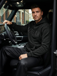 Ανδρικό Φούτερ με Κουκούλα μαύρο OZONEE JS/8B1990/3