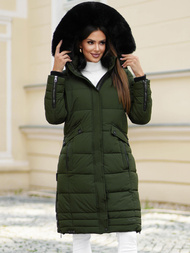 Γυναικείο μπουφάν χακί OZONEE O/W377Z