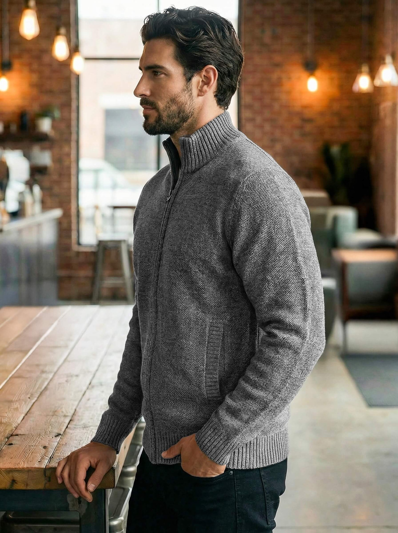 Ανδρικό πουλόβερ Γραφίτης OZONEE JS/59B3611/5