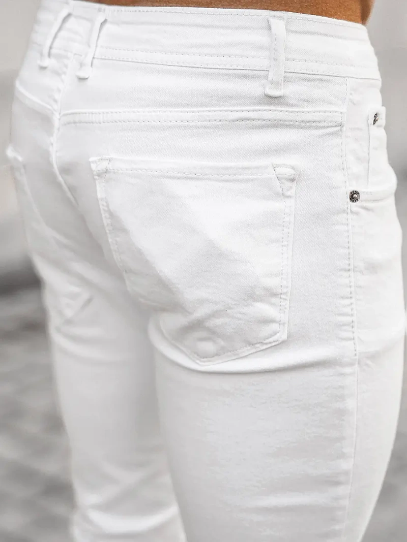 Ανδρικό τζιν παντελόνι λευκό OZONEE E/5391/01Z