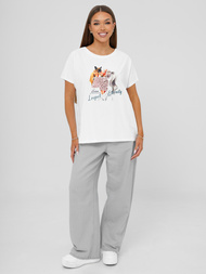 Γυναικείο μπλουζάκι λευκό OZONEE JS/95T2575/1