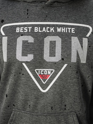 Ανδρικό Φούτερ με Κουκούλα γραφίτη OZONEE JS/8B1737/5