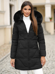 Γυναικείο μπουφάν μαύρο OZONEE JS/16M9099/392Z