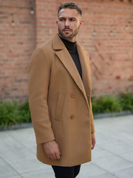 Ανδρικό παλτό kαμήλα OZONEE JS/11Z8269