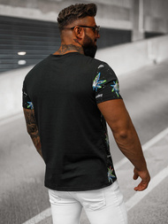 Ανδρικό μπλουζάκι μαύρο OZONEE O/T136/3