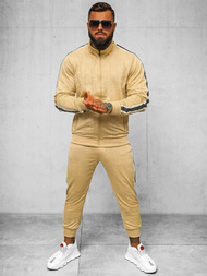 Ανδρικό σετ φόρμας mπεζ OZONEE O/3C101/2