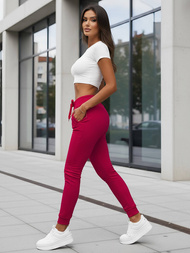 Γυναικείο παντελόνι φόρμας σκούρο-κόκκινο OZONEE JS/CK01/59Z