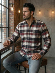 Ανδρικό πουκάμισο μπορντό OZONEE V/V174Z