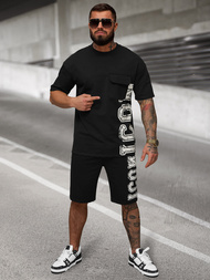 Ανδρικό σετ φόρμας μαύρο OZONEE JS/27C6531/3