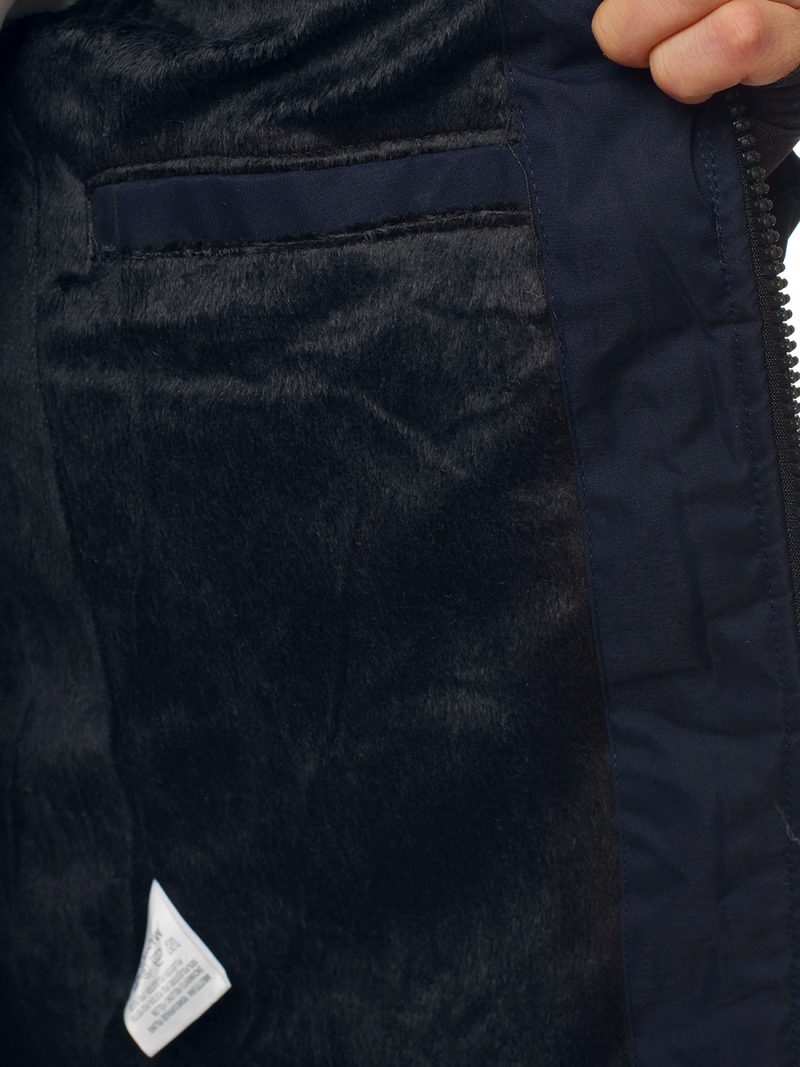 Ανδρικό χειμερινό μπουφάν ναυτικό μπλε OZONEE JS/J1902