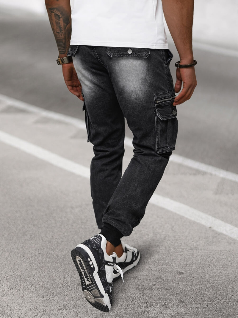 Ανδρικό παντελόνι jogger mαύρος OZONEE NB/MP0108N