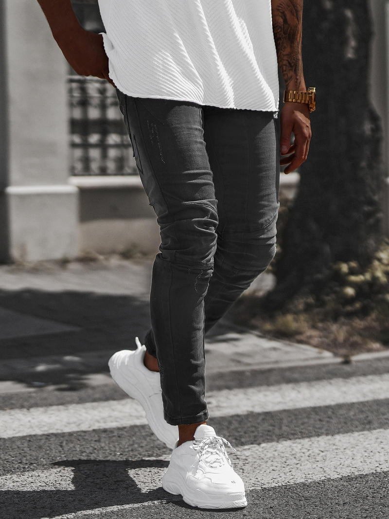 Ανδρικό τζιν παντελόνι mαύρος OZONEE NB/MP0025N