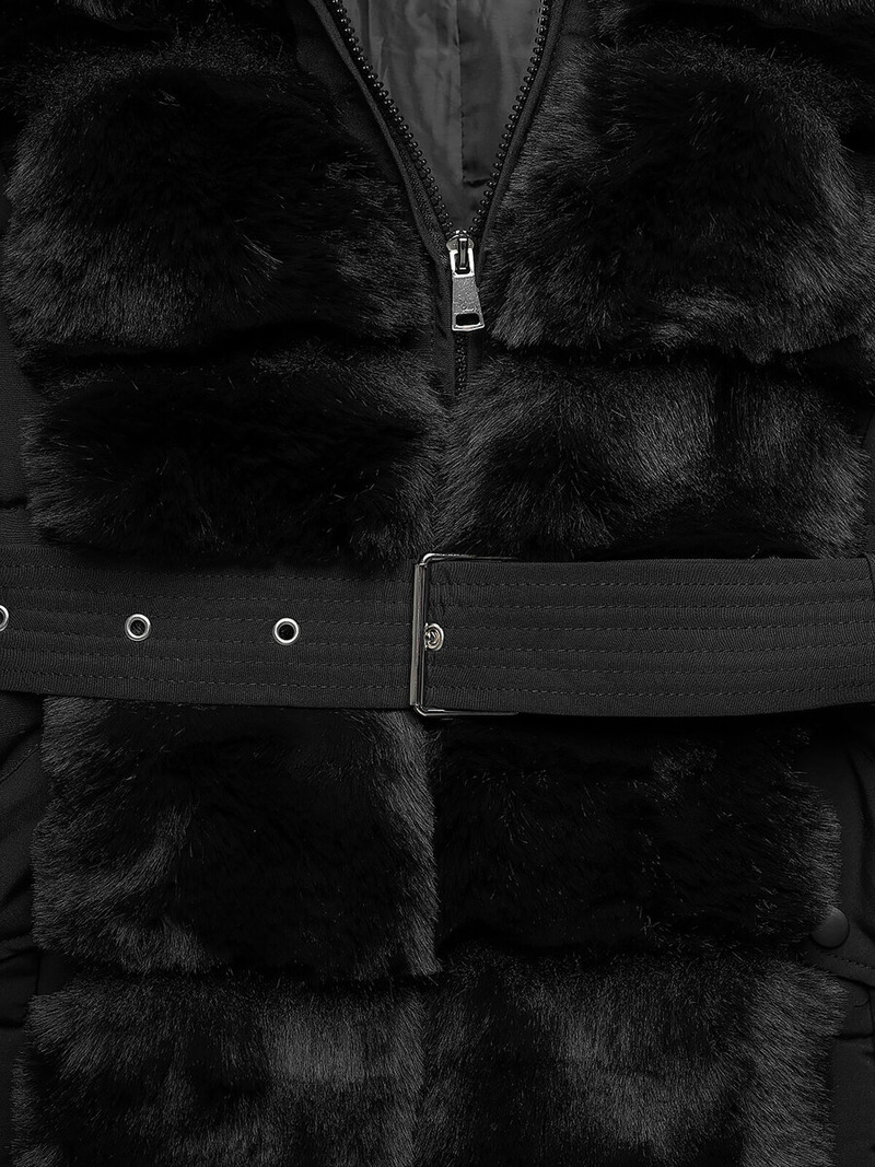 Γυναικείο μπουφάν μαύρο OZONEE JS/11Z8096