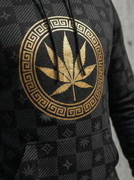 Ανδρικό Φούτερ με kουκούλα μαύρο OZONEE O/B265Z