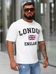 Ανδρικό μπλουζάκι λευκό OZONEE JS/8B1373/1