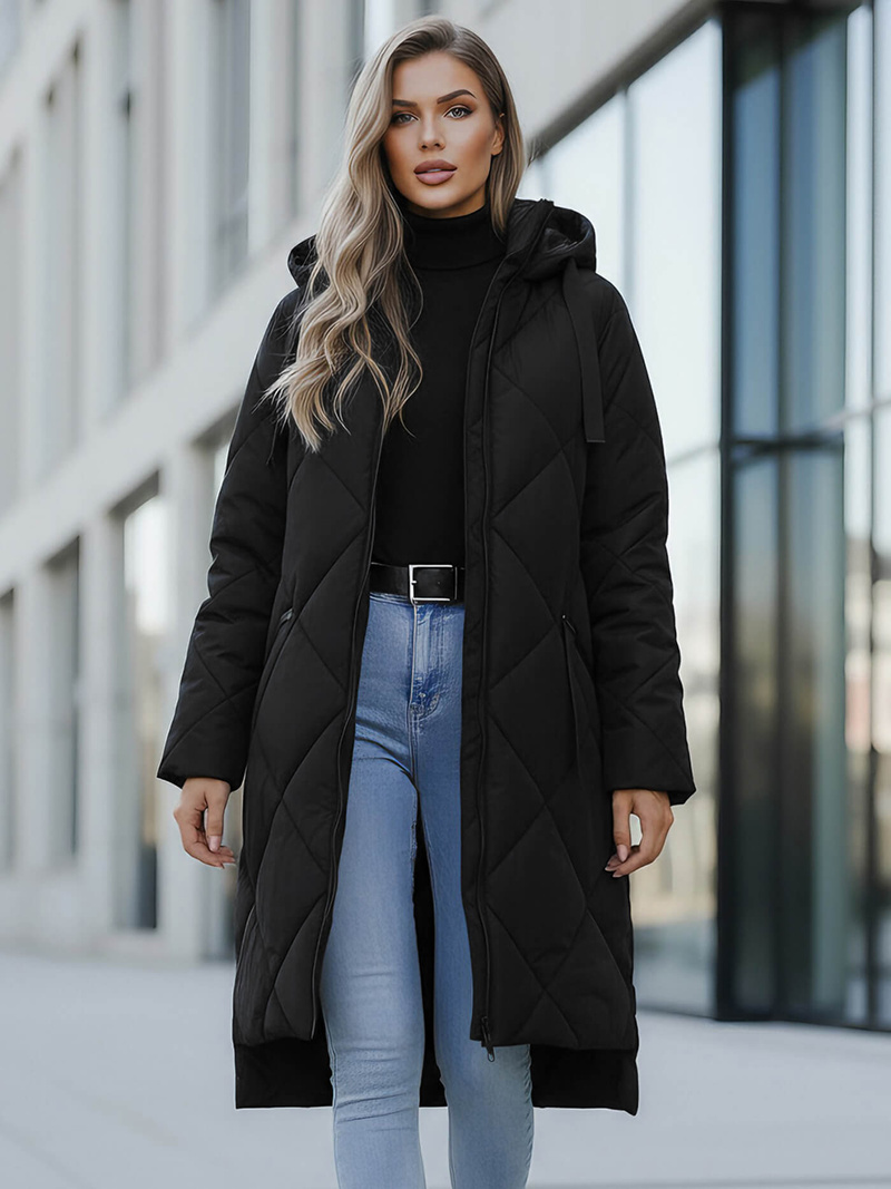 Γυναικείο μπουφάν μαύρο OZONEE JS/5M3168/392Z