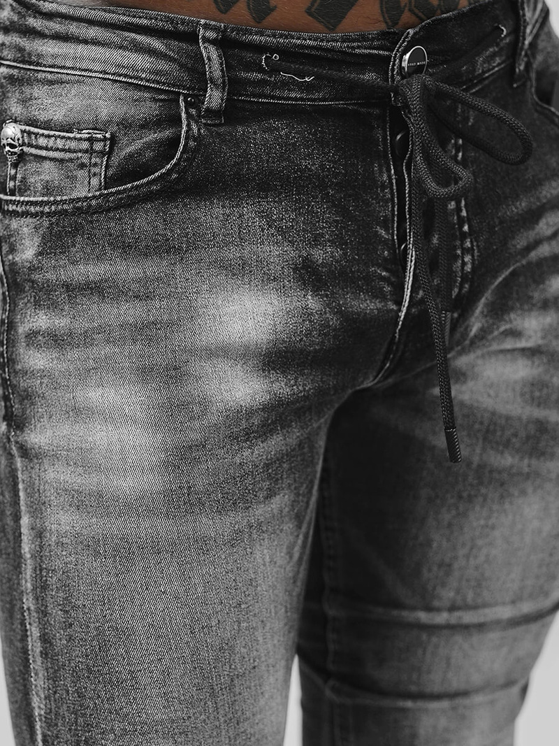 Ανδρικό τζιν παντελόνι Γραφίτης OZONEE NB/MP0021GZ