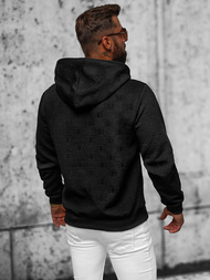 Ανδρικό Φούτερ με Κουκούλα μαύρο OZONEE JS/3B566