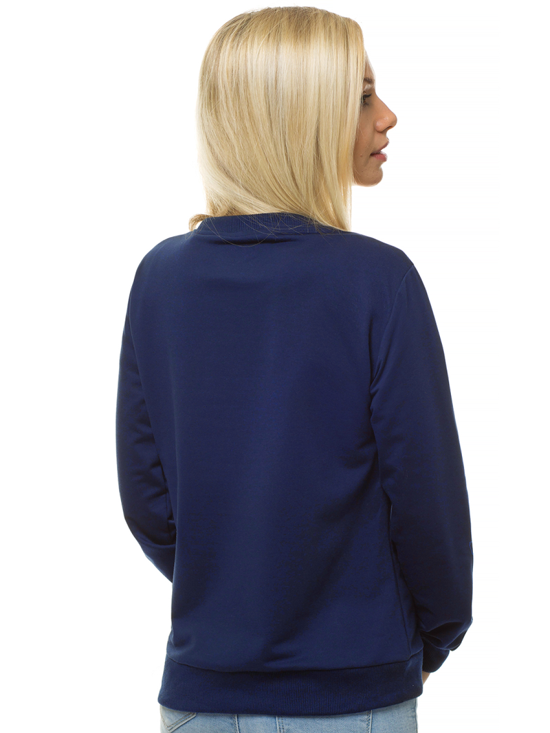 Γυναικείο φούτερ ναυτικό μπλε OZONEE JS/WB11002/25