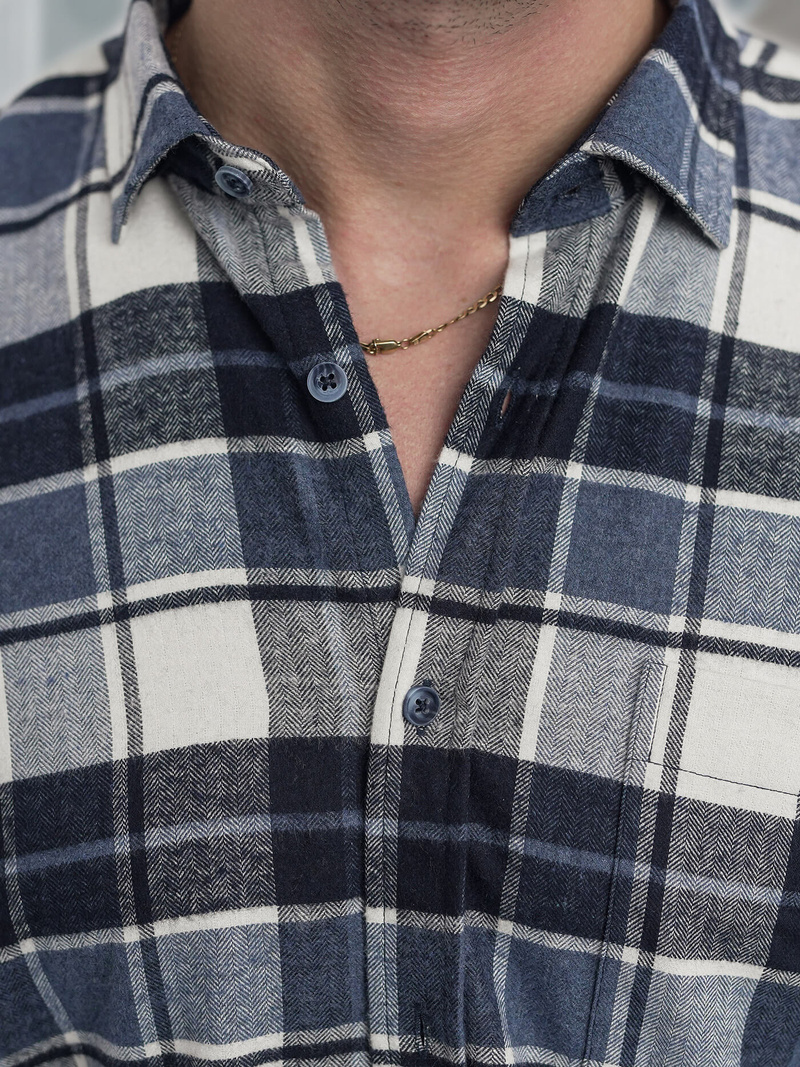 Ανδρικό πουκάμισο ναυτικό μπλε OZONEE V/V175Z