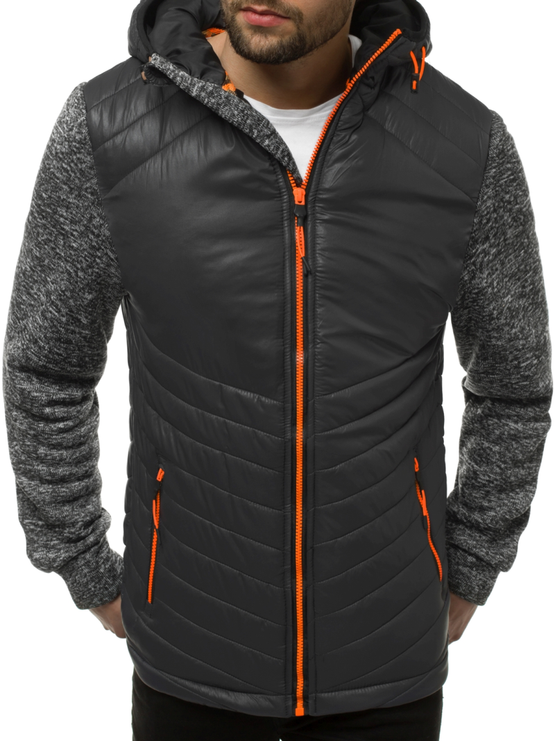 Ανδρικό μπουφάν γραφίτη OZONEE JS/KS2001K