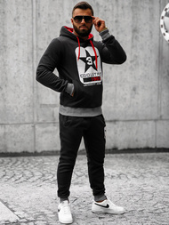 Ανδρικό σετ φόρμας μαύρο OZONEE JS/8C59/3