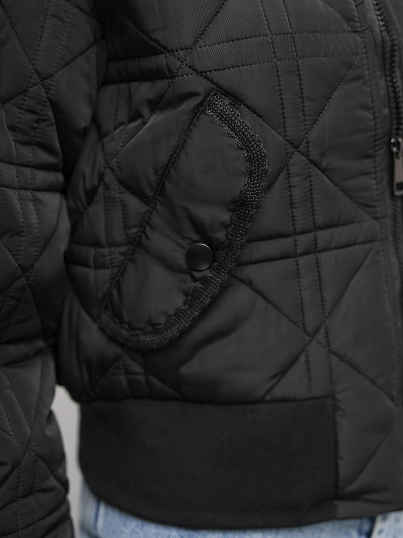 Γυναικείο μπουφάν μαύρο OZONEE JS/16M9227/392