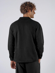 Ανδρικό πουκάμισο mαύρος OZONEE O/GOM23039