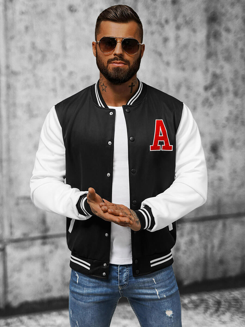 Ανδρικό φούτερ μαύρο OZONEE JS/8B1157/3