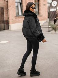 Γυναικείο χειμερινό μπουφάν μαύρο OZONEE O/H833