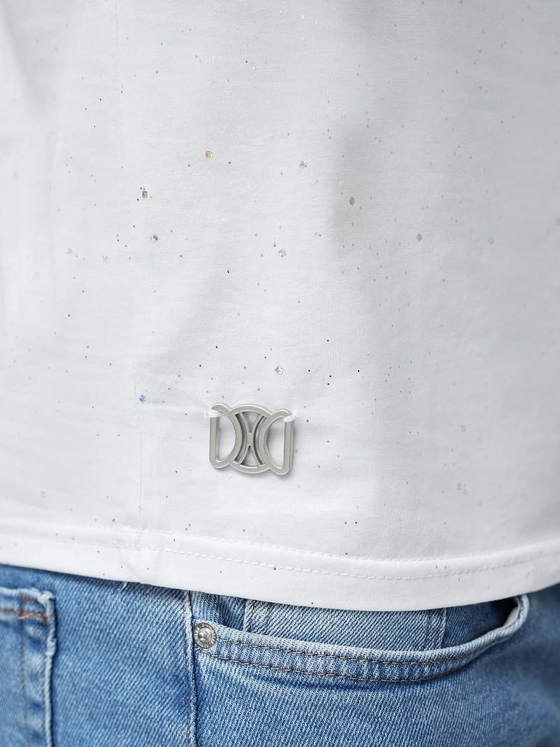 Ανδρικό μπλουζάκι λευκό OZONEE O/QQ1388