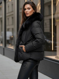 Γυναικείο μπουφάν μαύρο OZONEE O/16M9179/392