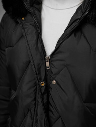 Γυναικείο μπουφάν μαύρο OZONEE JS/16M9202/392Z