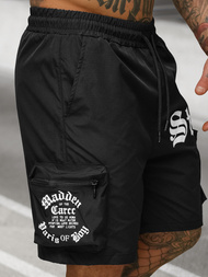 Ανδρικό σορτς mαύρος OZONEE JS/27K6551/3