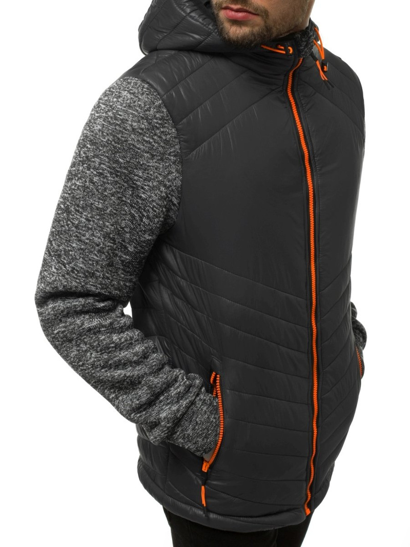 Ανδρικό μπουφάν γραφίτη OZONEE JS/KS2001K