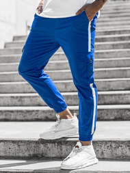 Ανδρικό παντελόνι chino jogger μπλε OZONEE DJ/5580
