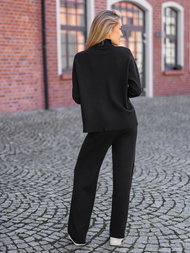 Γυναικείο σετ φόρμας δύο κομματιών mαύρος OZONEE JS/53C5203/3