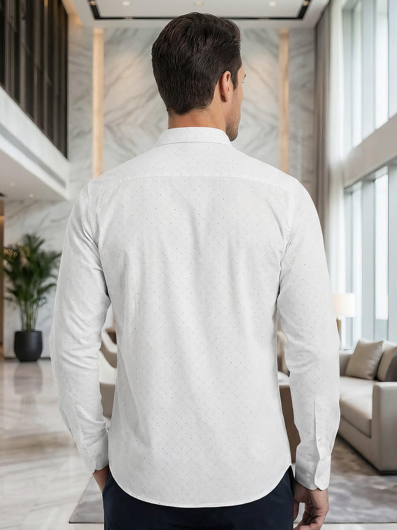 Ανδρικό πουκάμισο λευκό OZONEE V/V185Z