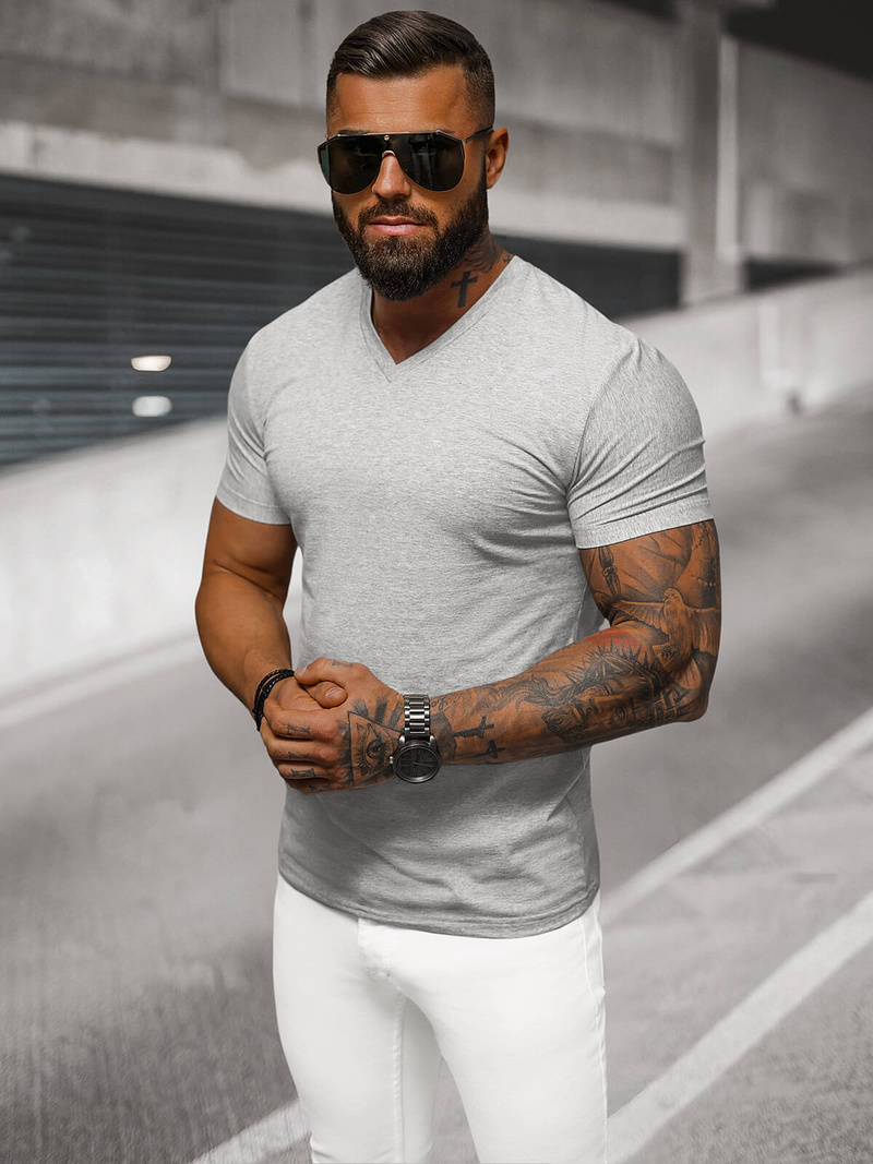 Ανδρικό μπλουζάκι Γκρί OZONEE NB/MT3099