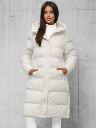 Γυναικείο μπουφάν eκρού OZONEE JS/5M3253/281