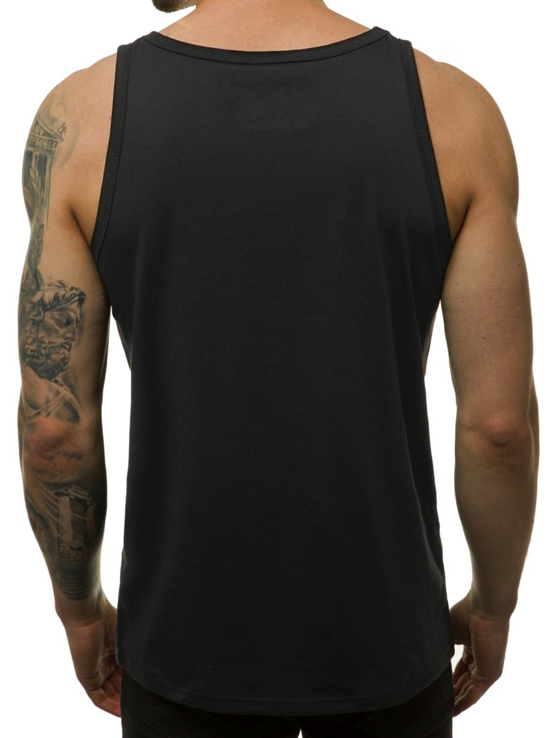 Ανδρικό αμάνικο μπλουζάκι μαύρο OZONEE JS/SS11037