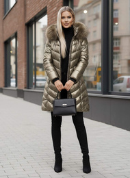 Γυναικείο μπουφάν χρυσός OZONEE JS/16M9100/403Z