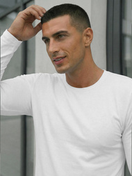 Ανδρικό μπλουζάκι με μακριά μανίκια λευκό OZONEE JS/DB71/2