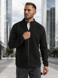 Ανδρικό φούτερ με φερμουάρ μαύρο OZONEE JS/HH016/3