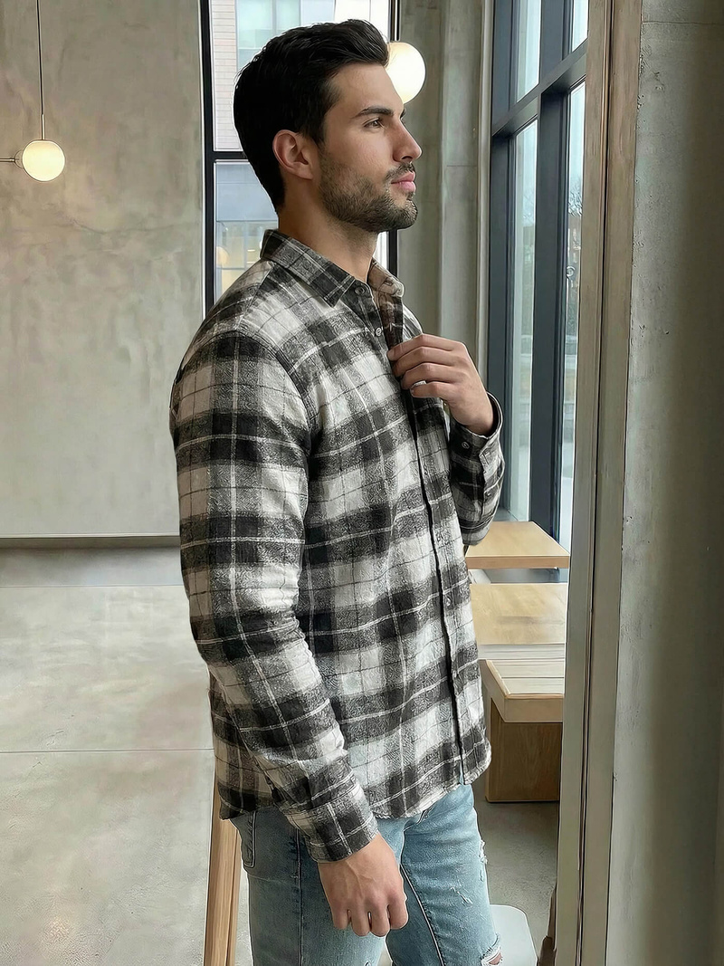 Ανδρικό πουκάμισο Γκρί OZONEE V/V172Z