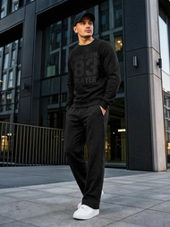 Ανδρικό Φούτερ μαύρο OZONEE JS/8B1976/3