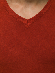 Ανδρικό πουλόβερ σκούρο-κάμελ OZONEE TMK/YY03/10