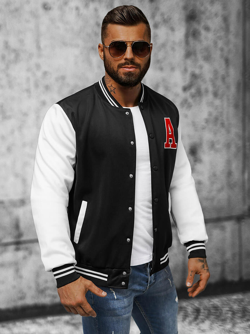 Ανδρικό φούτερ μαύρο OZONEE JS/8B1157/3