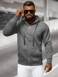 Ανδρικό Φούτερ με kουκούλα γραφίτη OZONEE NB/MF2003