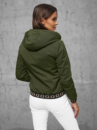 Γυναικείο μπουφάν Σκούρο πράσινο OZONEE JS/16M9083/136